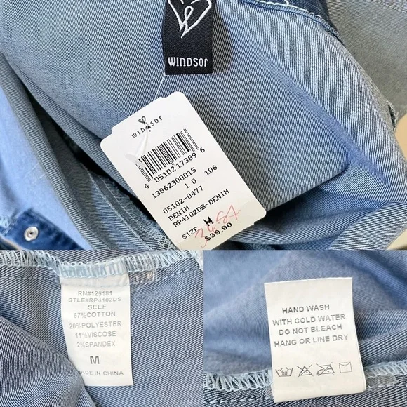 Windsor Blue Stretch Denim One-Piece Cut-Out Dress Women’s various sizes - Picture 14 of 16